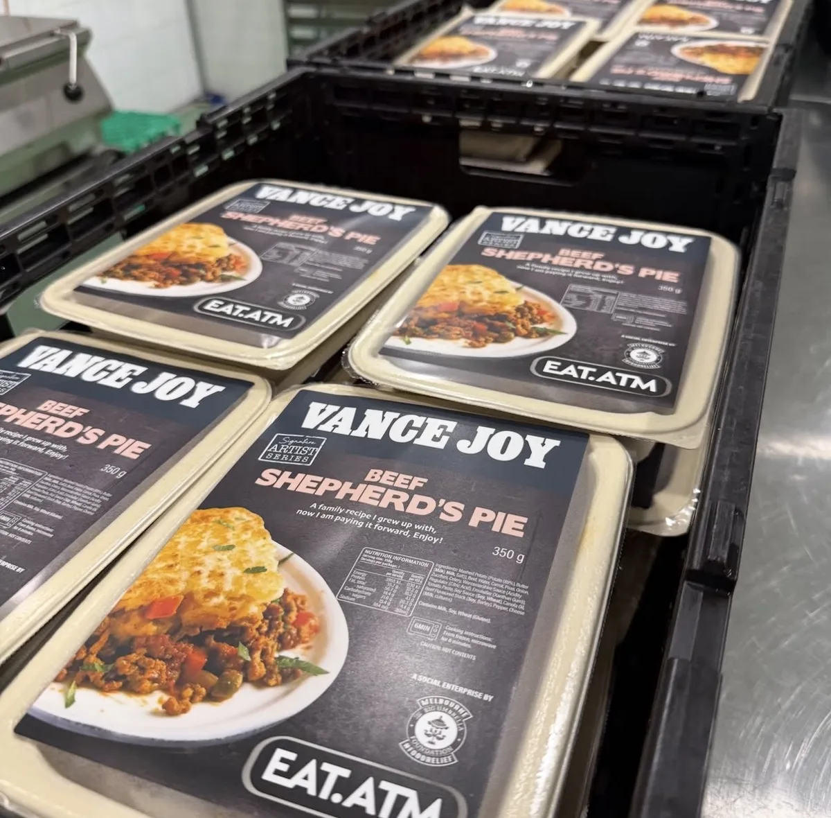 EAT.ATM meals packed and ready for distribution
